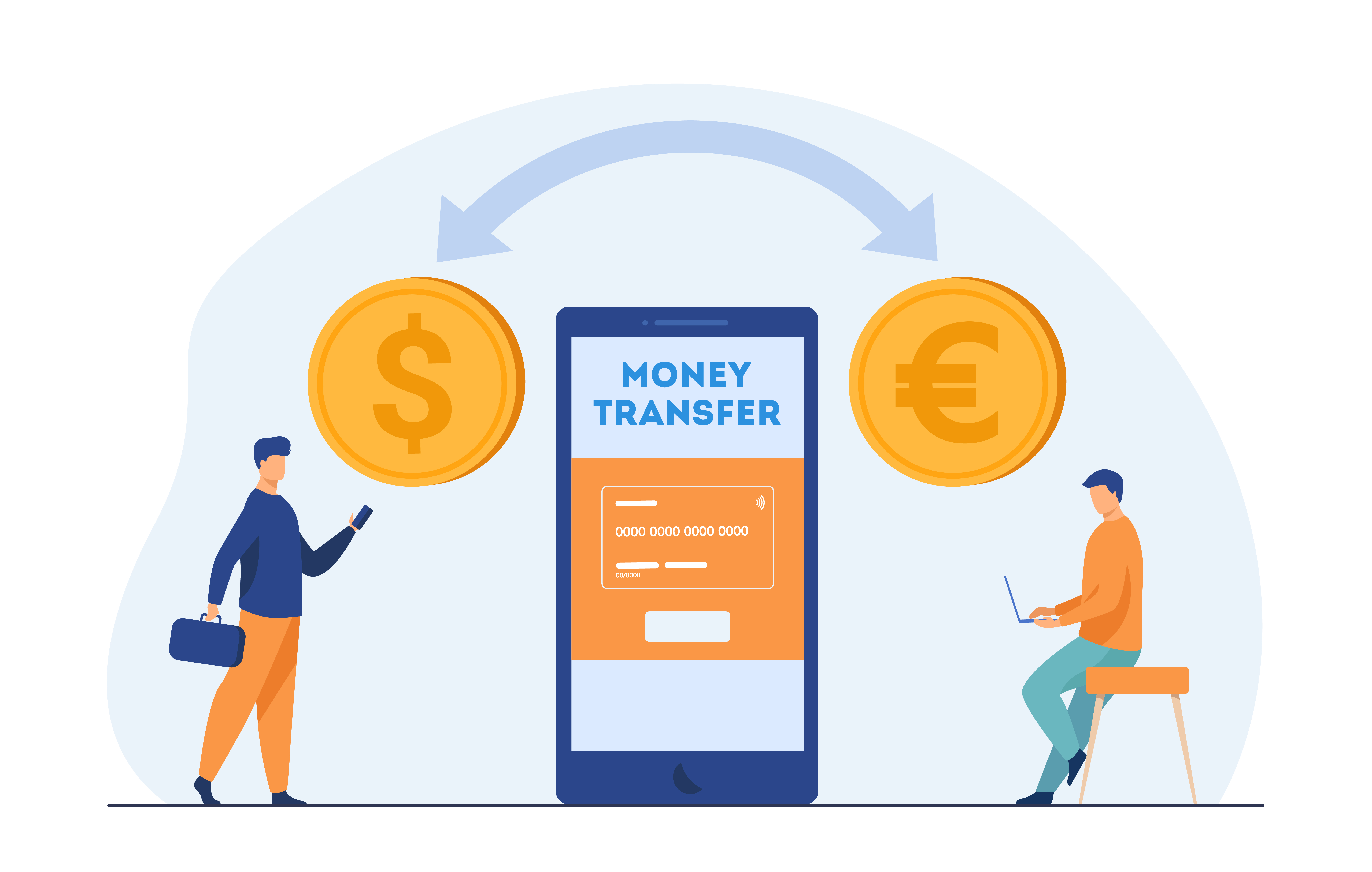 Money Transfer Illustration